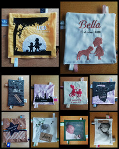 Knisperdoekje naar het geboortekaartje